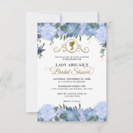 Cartão De Notas CHÁ DE PANELA Vitorioso Floral Azul-Dusty