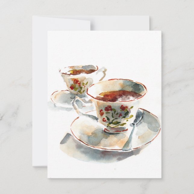 Cartão De Notas Chá para Dois (Frente)