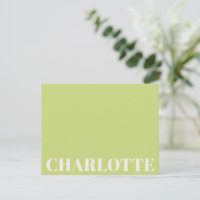 Chartreuse Nome Personalizado Préppy Crianças Simp