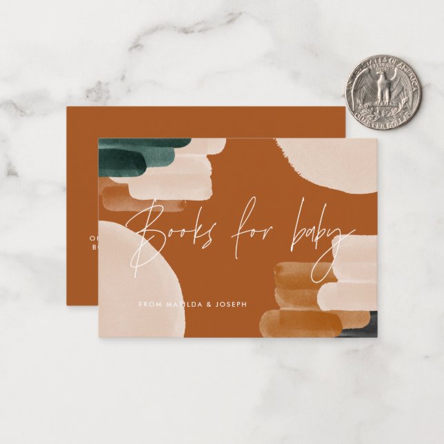 Cartão De Notas chás de fraldas de terracotta orçamentária para no (Frente/Verso In Situ)