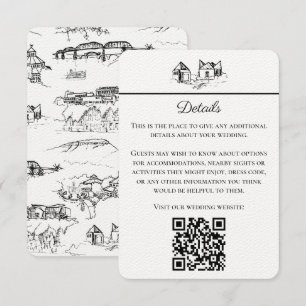 Cartão De Notas Chattanooga Toile Black and White Enclosure Card