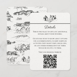 Cartão De Notas Chattanooga Toile Black and White Enclosure Card