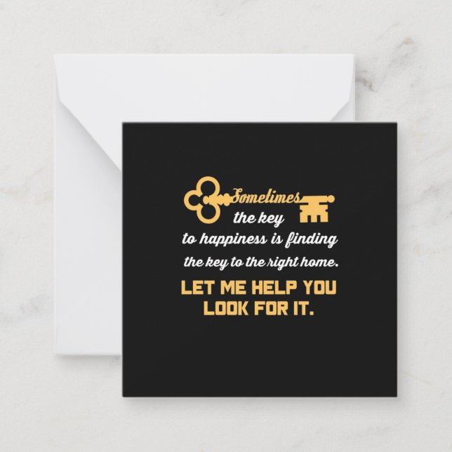 Cartão De Notas Chave Para Sua Nova Casa (Frente)