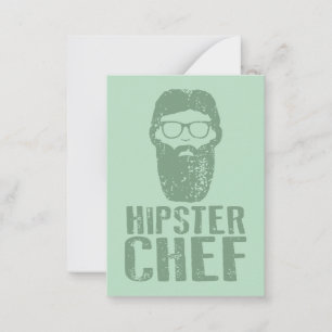 Cartão De Notas Chef hipster