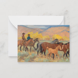 Cartão De Notas Chegando em casa, 1942 por Maynard Dixon