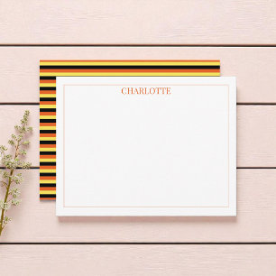 Cartão De Notas Chic Clássico Minúsculo Amarelo e Preto