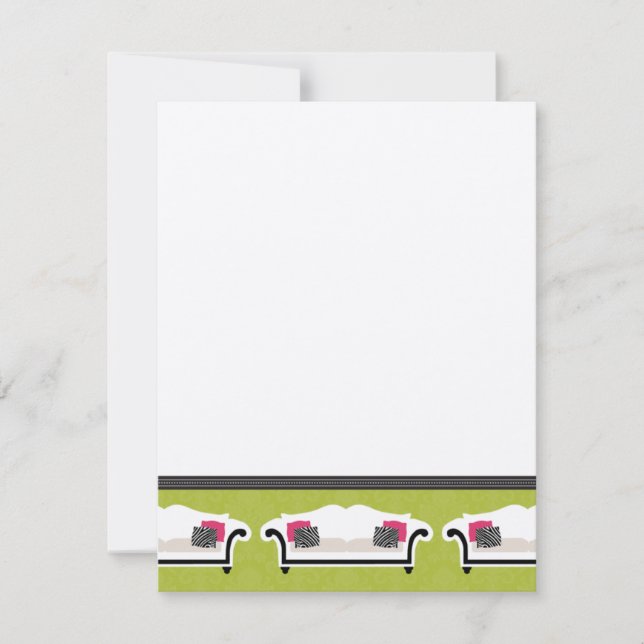 Cartão De Notas Chic Decor Flat Note Cards (GGs) (Frente)