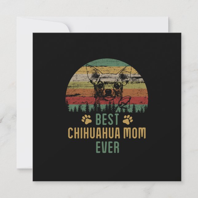 Cartão De Notas Chihuahua mãe (Frente)