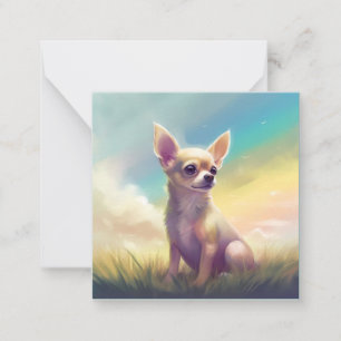Cartão De Notas Chihuahua Rainbow Bridge Pet Dog Memorial