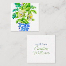 Cartão De Notas Chinoiserie com invólucro de Flores