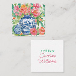 Cartão De Notas Chinoiserie Ginger Jar das Flores Presente