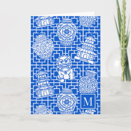 Cartão De Notas Chinoiserie Pagoda – Royal Preppy Asian Garden