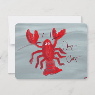 Cartão De Notas Chop Chop Lobster Oil Painted Note Card