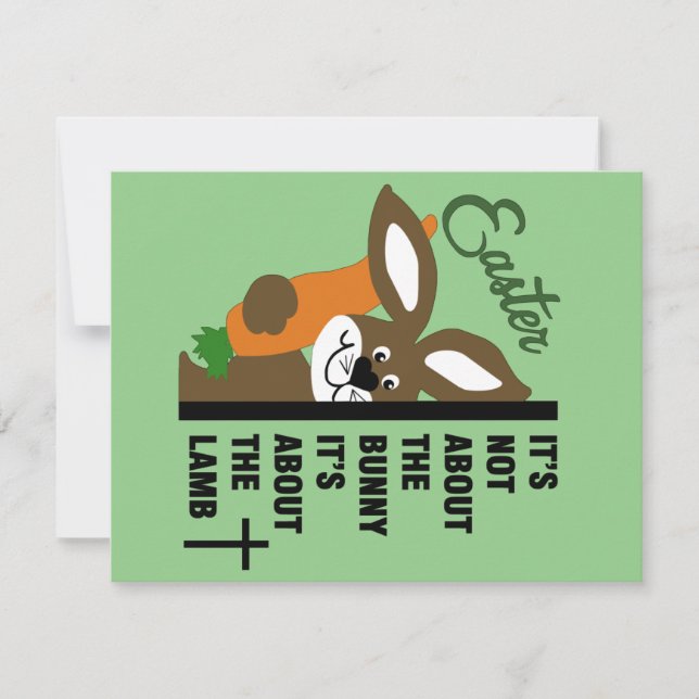 Cartão De Notas Christian Easter Bunny (Frente)