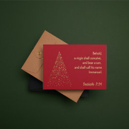 Cartão De Notas Christmas Card: Behold, a virgin shall conceive