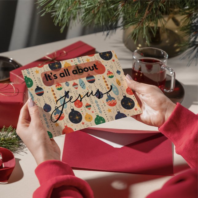 Cartão De Notas Christmas Card: It's all about Jesus (Criador carregado)