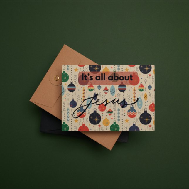 Cartão De Notas Christmas Card: It's all about Jesus (Criador carregado)