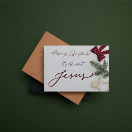 Cartão De Notas Christmas Card: Merry Christmas it's about Jesus.