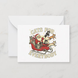 Cartão De Notas Christmas Cat