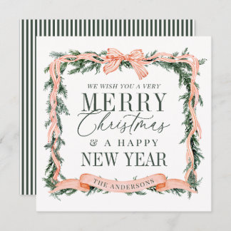 Cartão De Notas Christmas Garland Frame Holiday