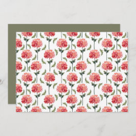 Cartão De Notas Chrysanthemum Floral Botanical Note Card