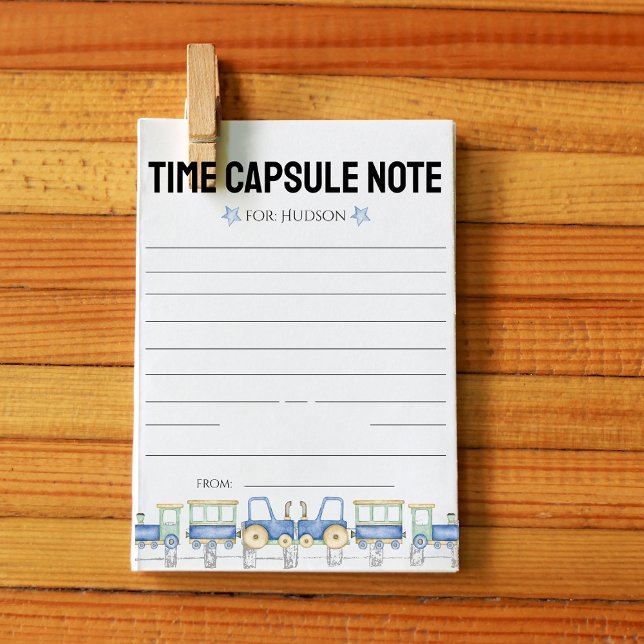 Cartão De Notas Chugga Chugga Dois | Nota sobre a cápsula do tempo (Criador carregado)