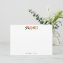 Chuva de Noiva Floral Cor-de-Rosa e Coral Personal