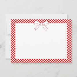 Cartão De Notas Ciao Baby! Italian Red Bow Baby Shower Blank