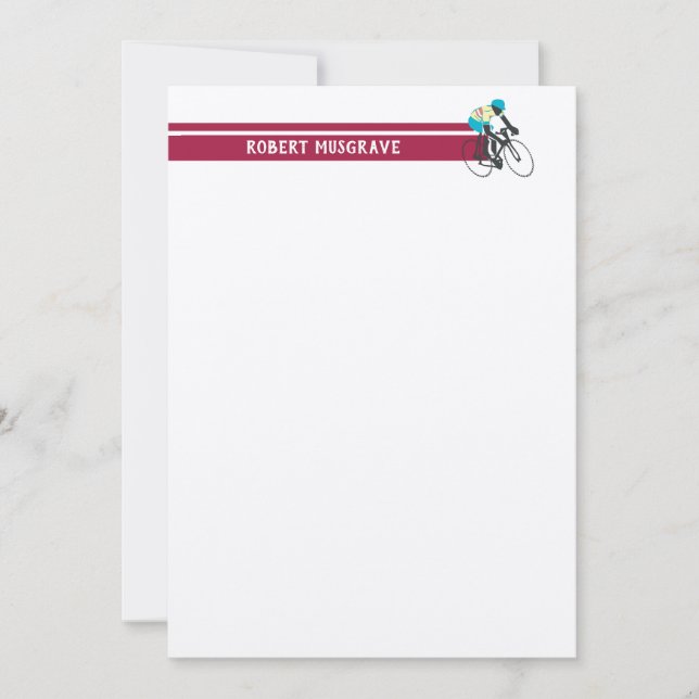 Cartão De Notas Ciclista nº 2 (Frente)