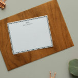 Cartão De Notas Cinza Pálida, Monograma Preto<br><div class="desc">Cartões de papelaria elegantes com quadros de cinzas pretas e escuras contra cinzas pálidas. Adicione sua inicial e seu nome no topo. Um olhar limpo,  simples e clássico para seu papel de carta personalizado.</div>