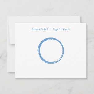 Cartão De Notas CÍRCULO ZEN no SKY BLUE Flat Notecard