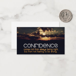 Cartão De Notas Citação Inspiracional "Confiança"