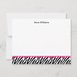Cartão De Notas Classe de 2012 Black Zebra Stripe Obrigado