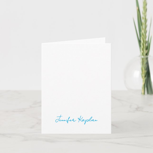 Cartão De Notas Classical Handwriting Minimalist Professional (Frente)