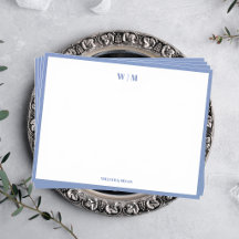 Clássico Monograma Simples Personalizado Casamento