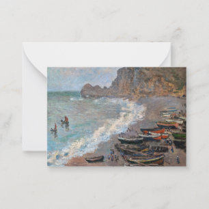Cartão De Notas Claude Monet - A praia em Etretat