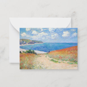 Cartão De Notas Claude Monet - Caminho nos Campos de Trigo em Pour