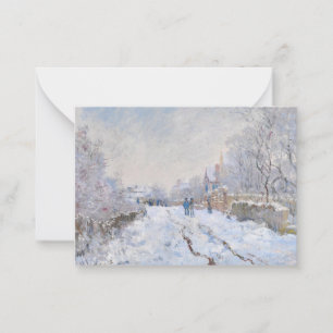 Cartão De Notas Claude Monet - Cena de Neve na Argentina