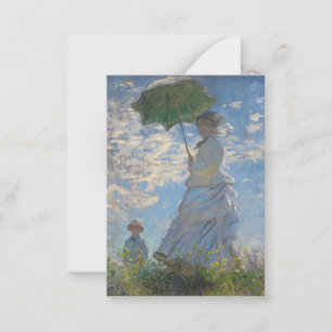 Cartão De Notas Claude Monet Mulher com um Guarda-Sol Arte Fino