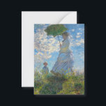 Cartão De Notas Claude Monet - O Promenade, Mulher com Parasol<br><div class="desc">Promenade,  Mulher com Parasol/Madame Monet e seu filho / La Promenade / La Femme a l'ombrelle - Claude Monet,  1875</div>