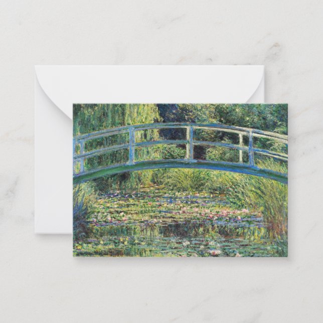 Cartão De Notas Claude Monet - Water Lily Pond & Japanesese Bridge (Frente)
