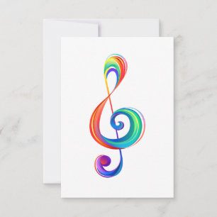 Cartão De Notas Clef (trecho de arco-íris)