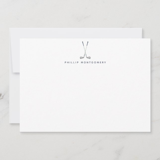 Cartão De Notas Clusters Personalizados de Golfe (Frente)