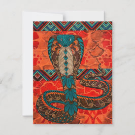 Cartão De Notas Cobra Colorida