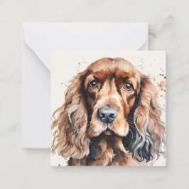 Cartão De Notas Cocker Spaniel Watercolor