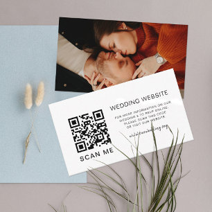 Cartão De Notas Código QR Casamento de Foto do Site Web