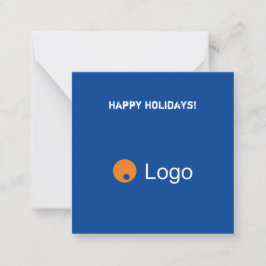 Cartão De Notas Código QR corporativo azul limpo