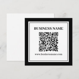 Cartão De Notas Código QR empresarial | Preto e Branco