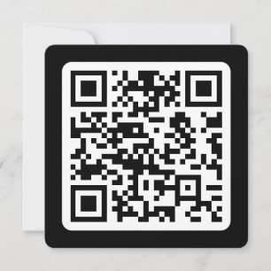 Cartão De Notas Código QR moderno editável   Branco preto ou qualq
