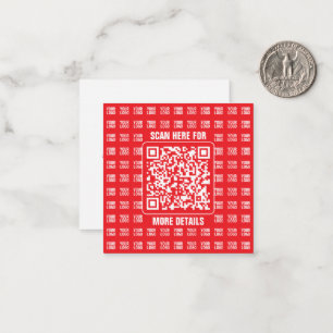 Cartão De Notas Código QR promocional (editável) com padrão de log